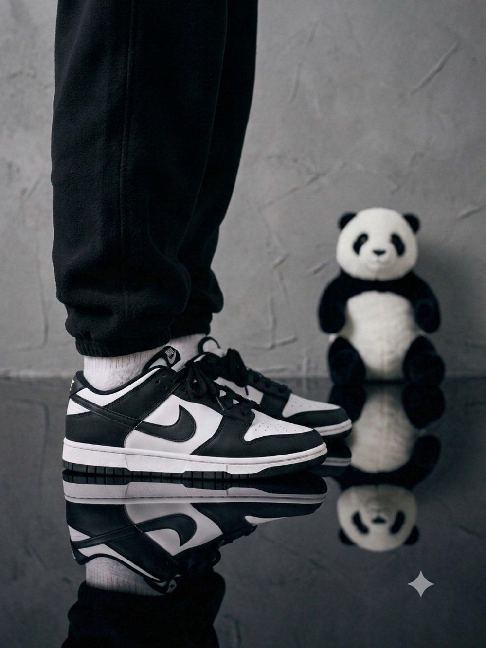 Nike Dunk Low Retro White Black Panda Women’s Size 9 NIB DD1503-101